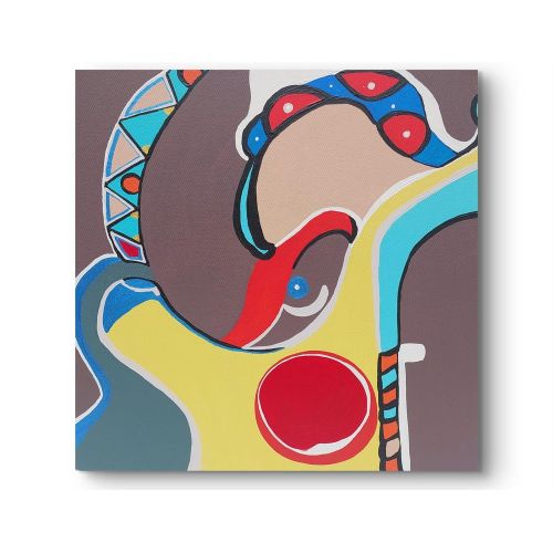 M 3, Yonca Usta İŞİN ADI : M2KOLEKSİYON ADI: MAAT✔️Ebat 35x35 / Şase 2cm-4cm,✔️Akrilik boya / el